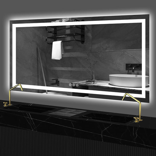 Mircus 60''x40''  Luxurious Bathroom LED Mirror | Defogging | Dimmable