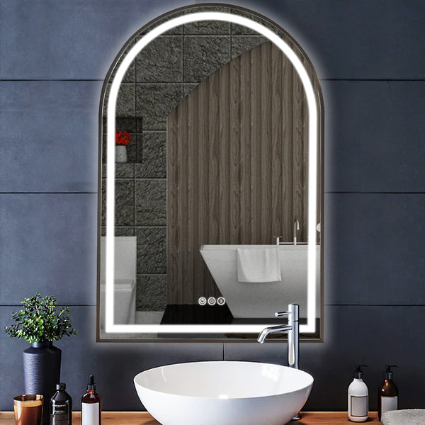 Mircus Premium 39x26 Arched LED Lighted Bathroom Mirror | Anti-fog | Backlit