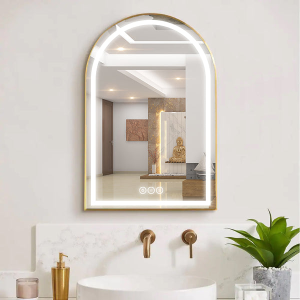Mircus 39x26 Hall Room LED Mirror | Bathroom LED Mirror with Lights + Anti-fog