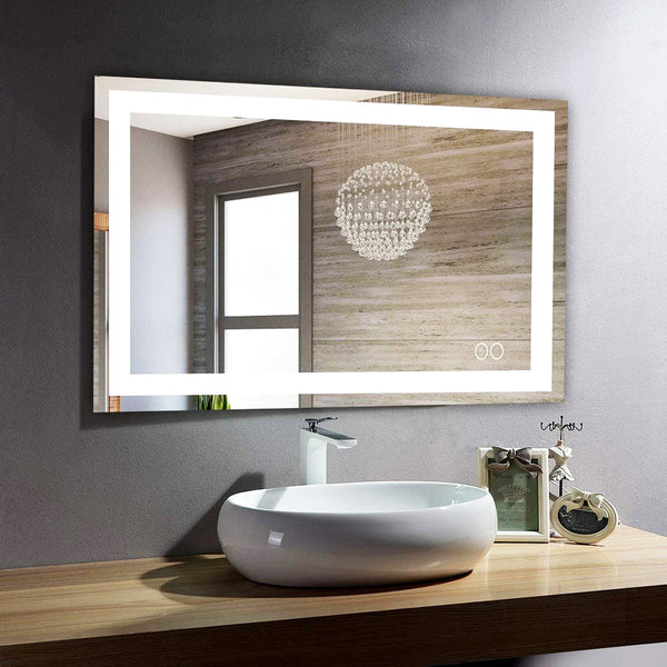 Mircus 36×30 LED Bathroom Mirror with Adjustable White/Warm/Natural Lights