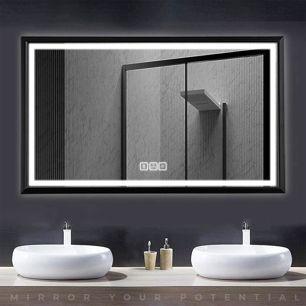 Mircus 60x36 LED Bathroom Mirror | LED Hallway Mirror | US | Anti-Fog | Adjustable Lights